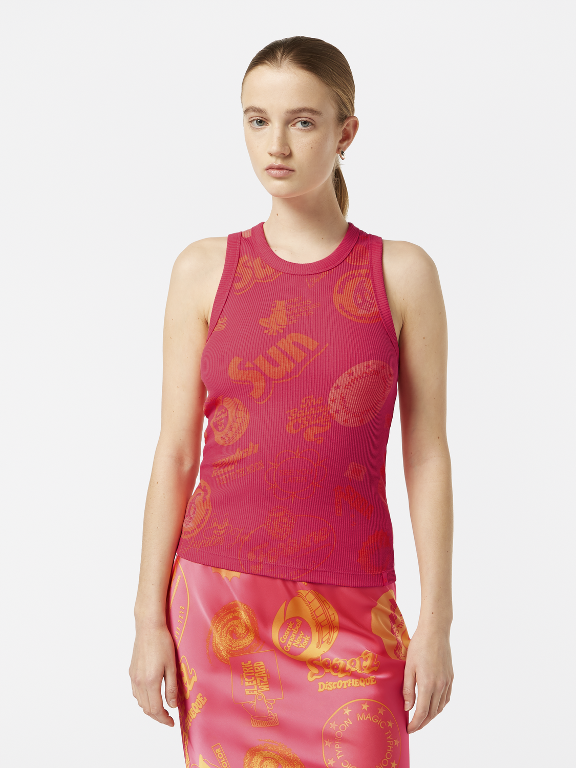 Printed ribbed tank - Scotch & Soda AU
