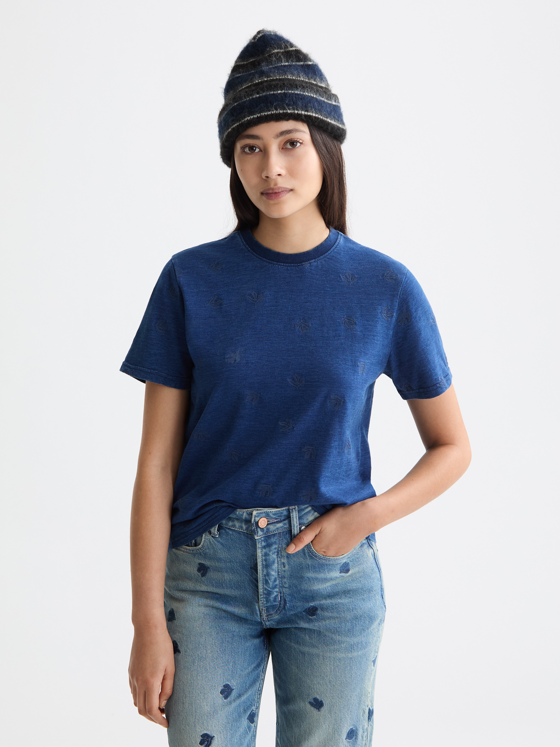 Washed indigo t-shirt - Scotch & Soda AU