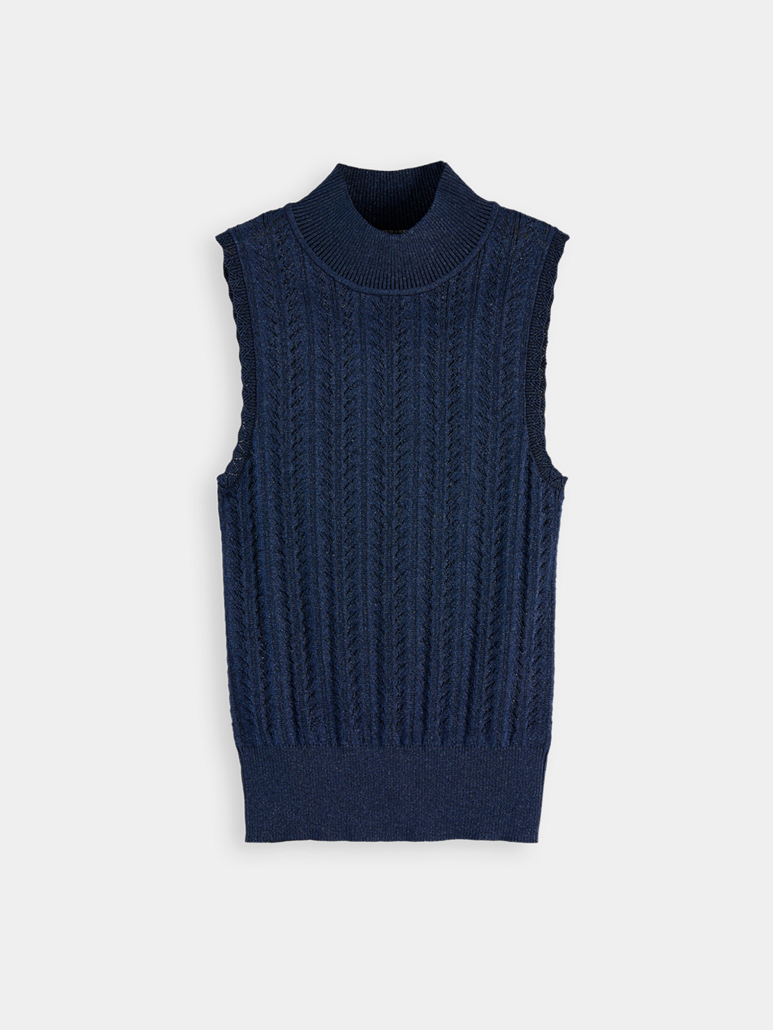 Metallic pointelle tank - Scotch & Soda AU