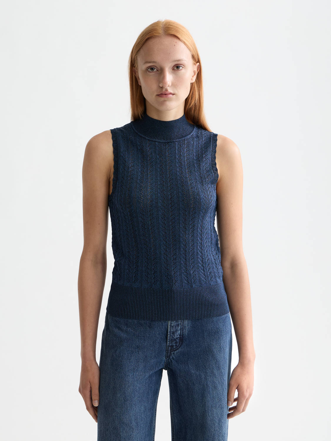 Metallic pointelle tank - Scotch & Soda AU