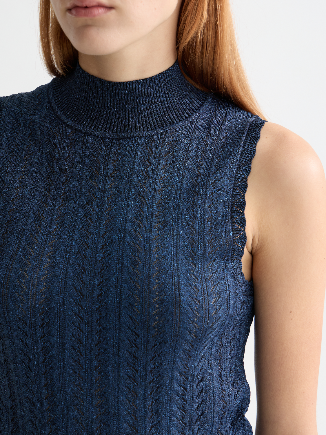 Metallic pointelle tank - Scotch & Soda AU