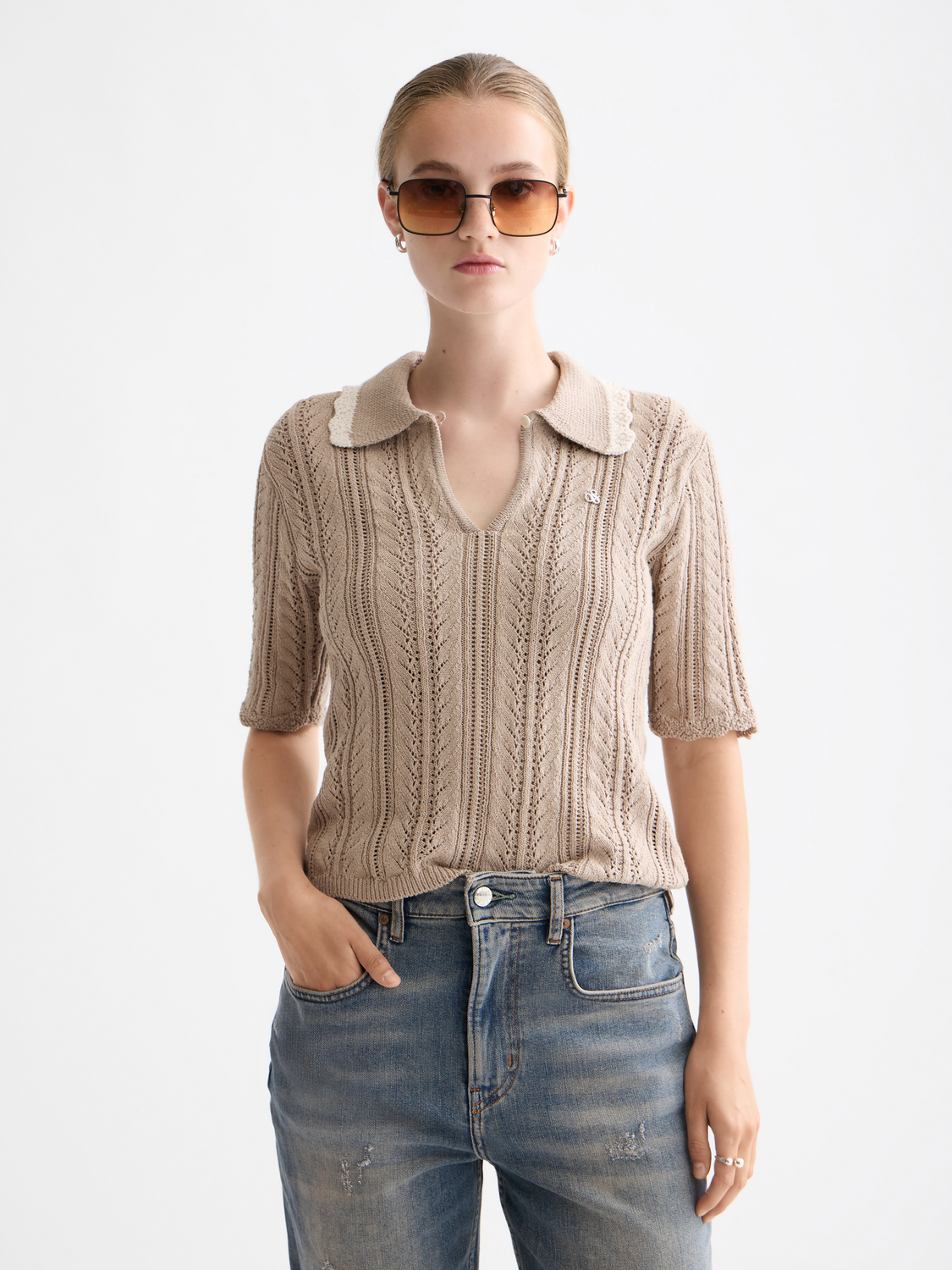 Pointelle collared polo - Scotch & Soda AU