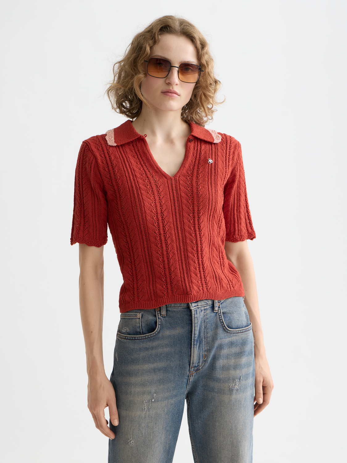 Pointelle collared polo - Scotch & Soda AU