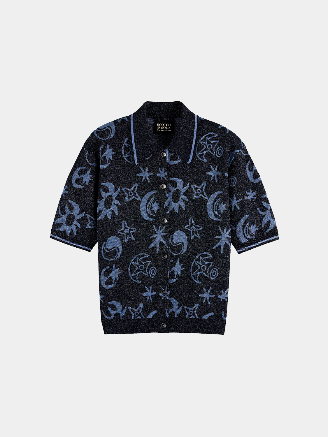 Jacquard short sleeve pullover - Scotch & Soda AU