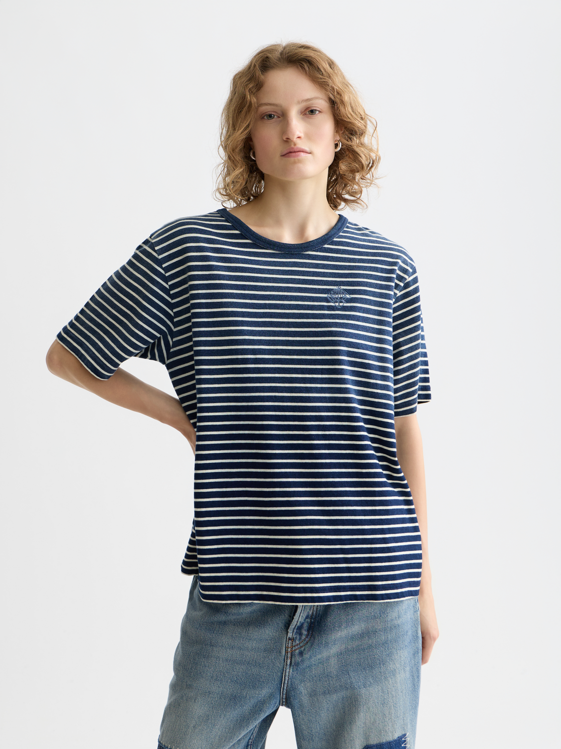 Indigo washed t-shrit - Scotch & Soda AU