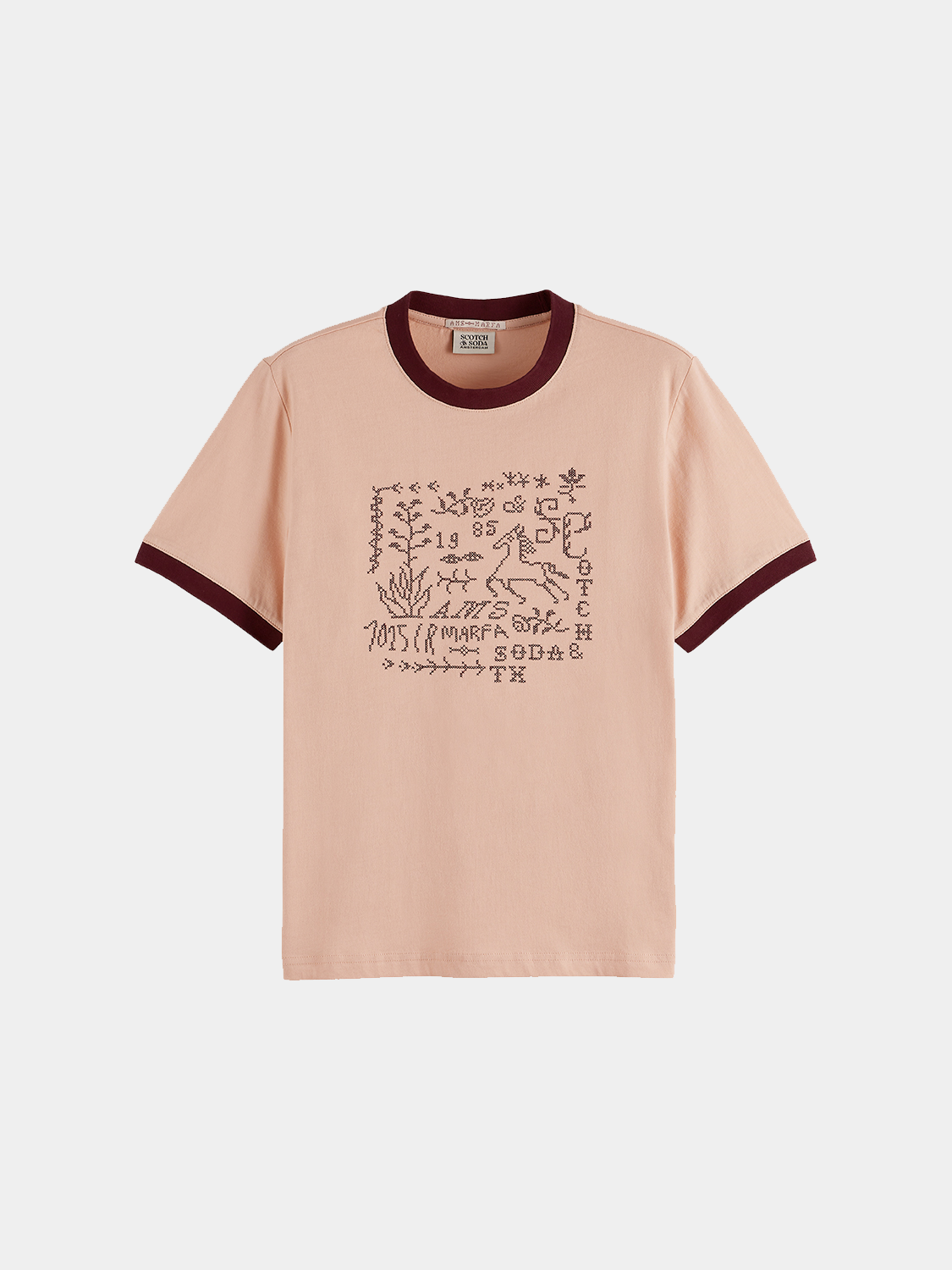 Embroidered ringer t-shirt - Scotch & Soda AU