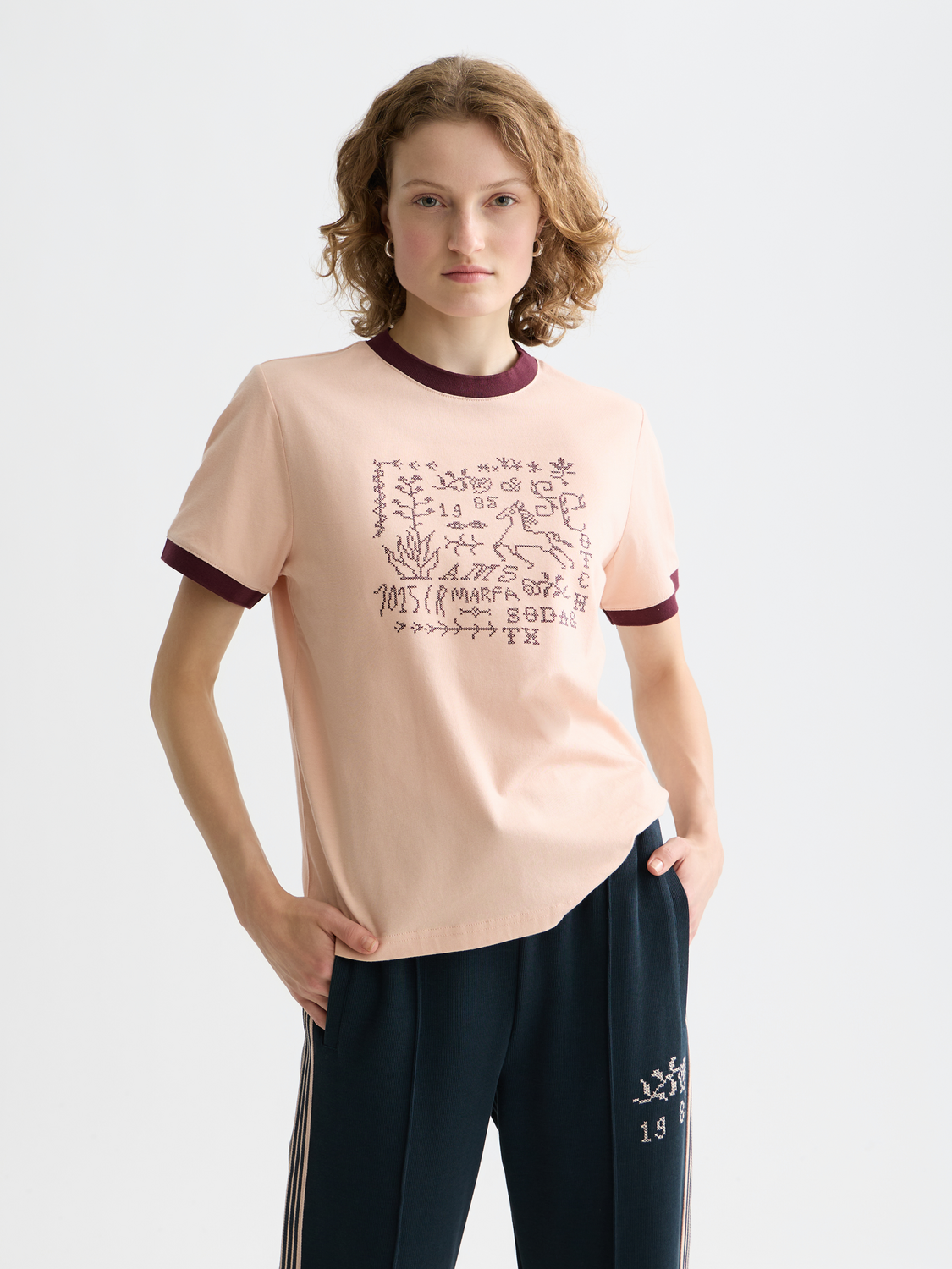 Embroidered ringer t-shirt - Scotch & Soda AU