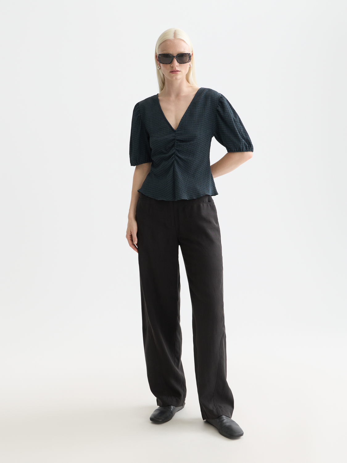 Structured v-neck top - Scotch & Soda AU