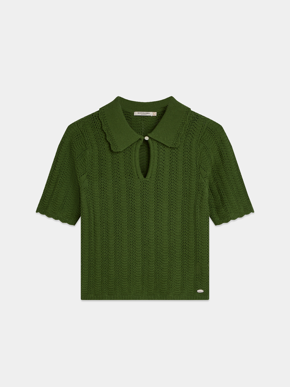 Pointelle knitted t-shirt - Scotch & Soda AU