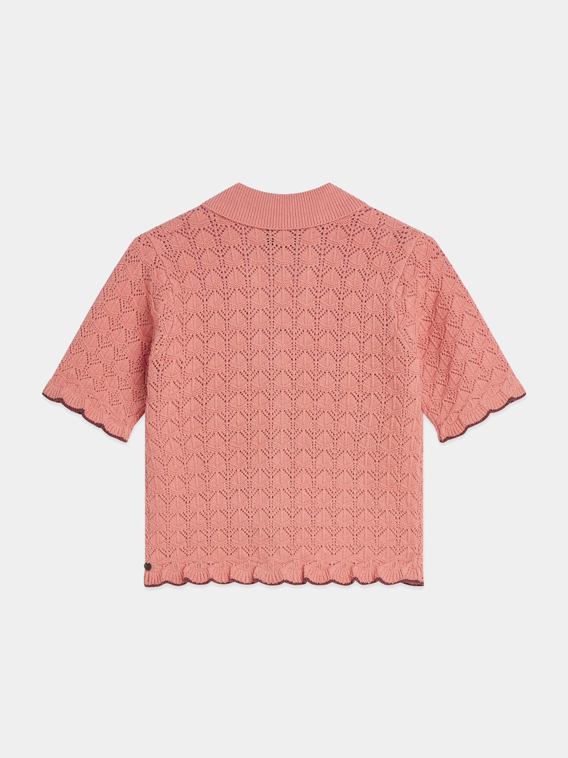 Pointelle short sleeved cardigan - Scotch & Soda AU