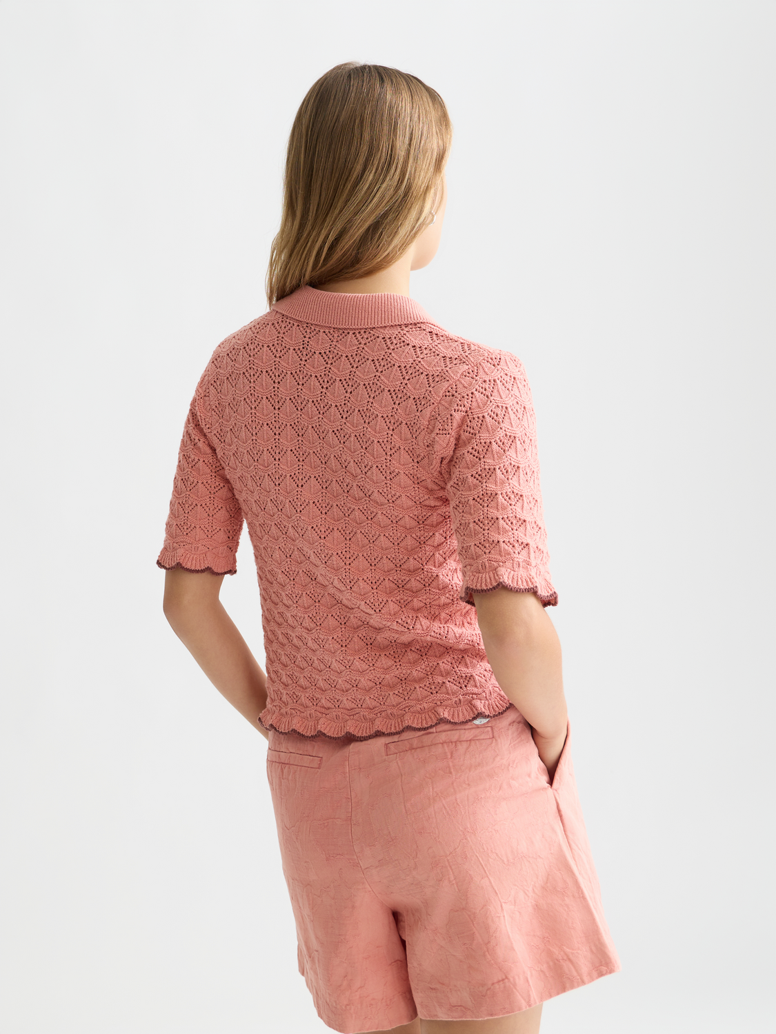 Pointelle short sleeved cardigan - Scotch & Soda AU