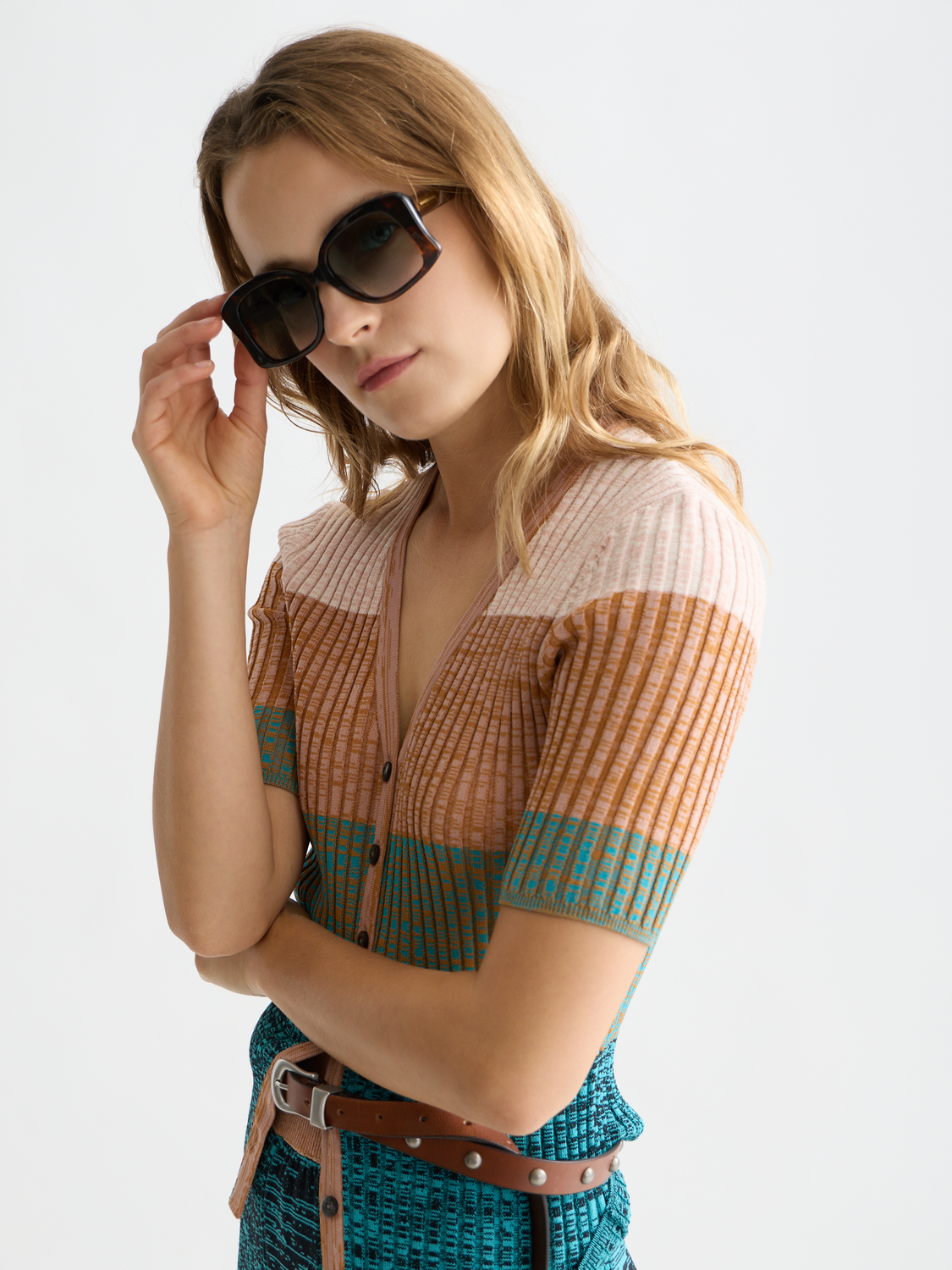 Striped short sleeved cardigan - Scotch & Soda AU