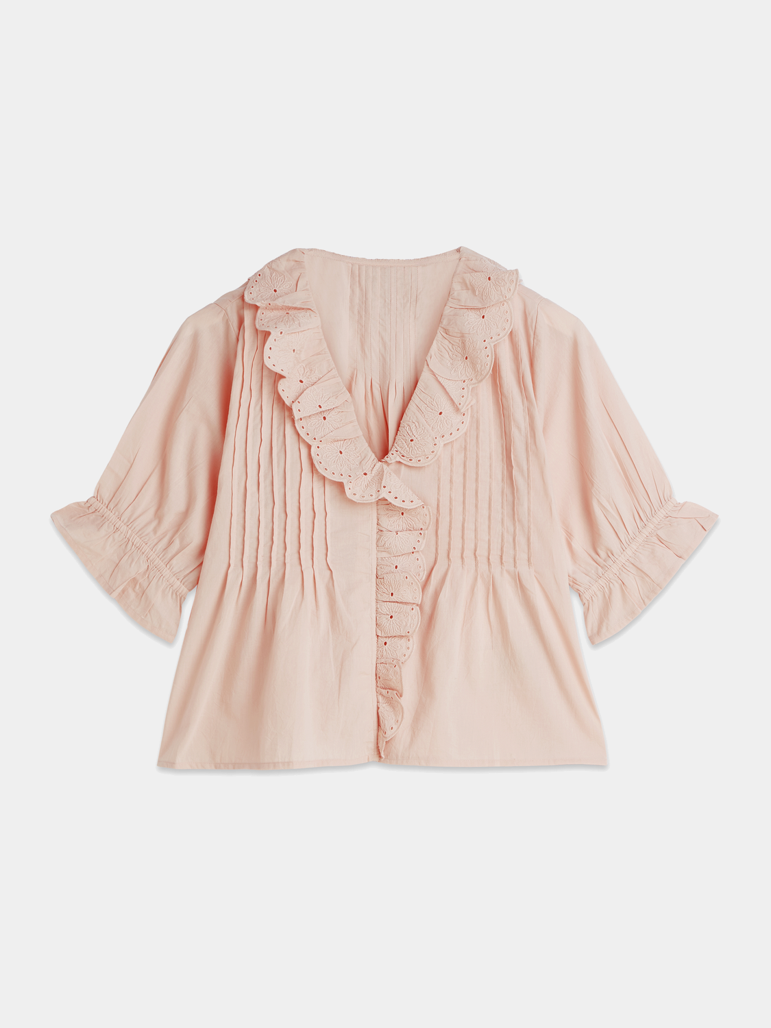 Embroidered short sleeved blouse - Scotch & Soda AU