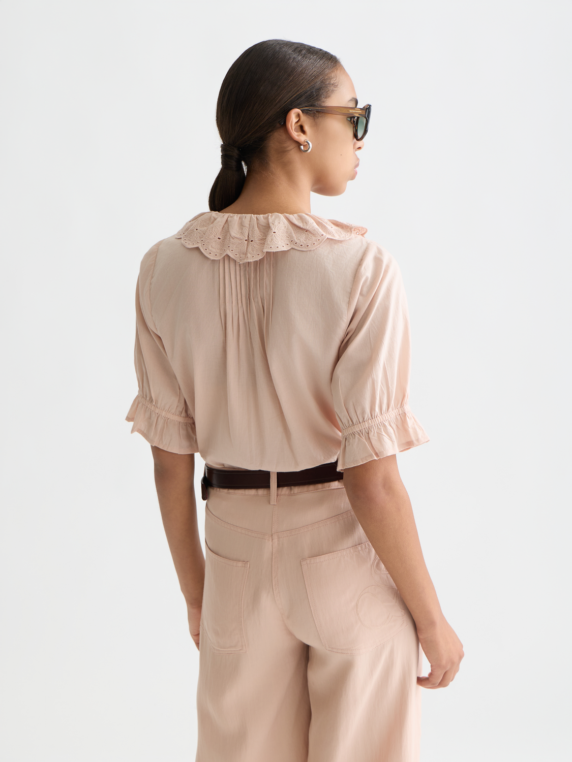 Embroidered short sleeved blouse - Scotch & Soda AU