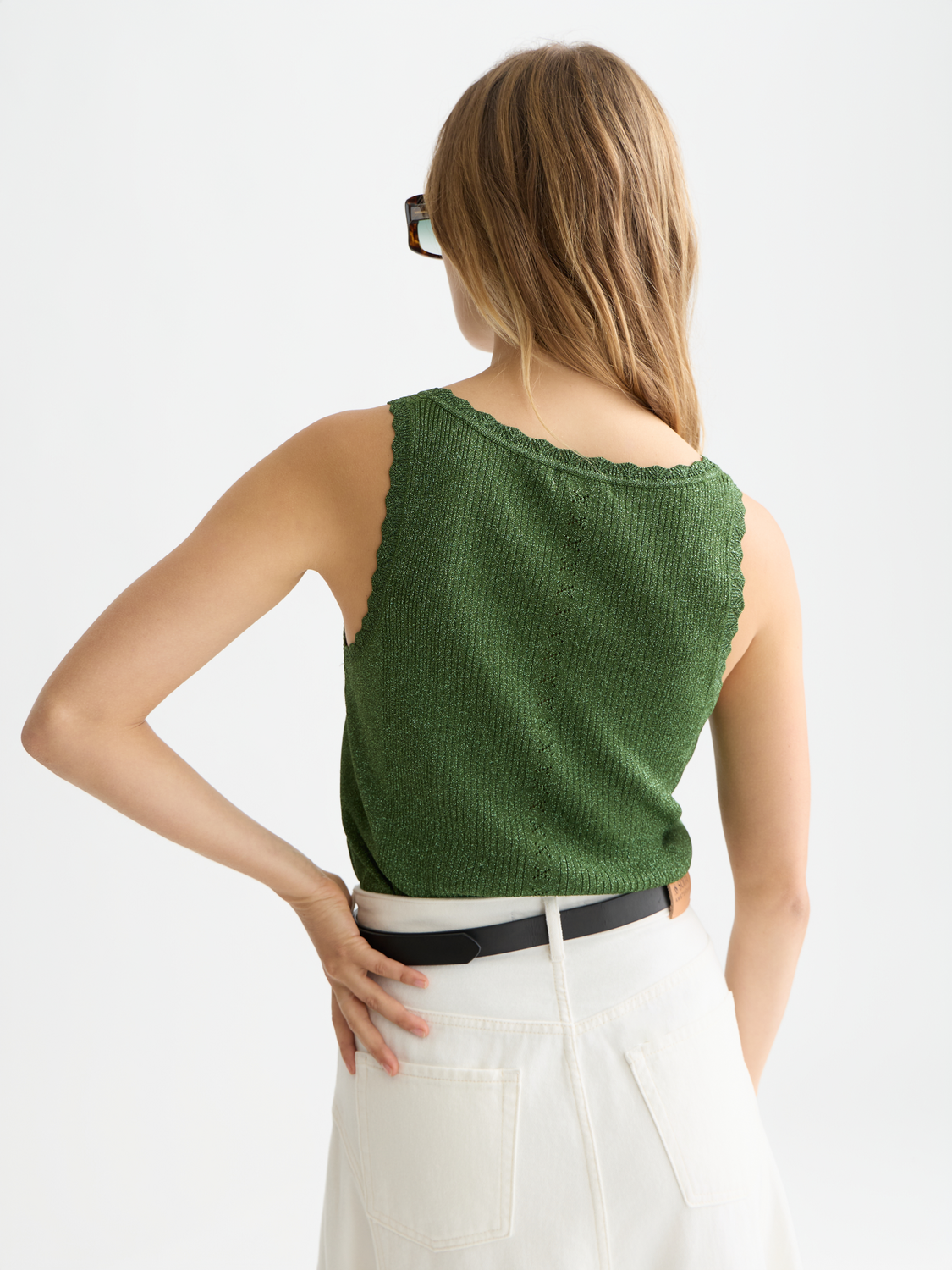 Metallic ribbed tank - Scotch & Soda AU