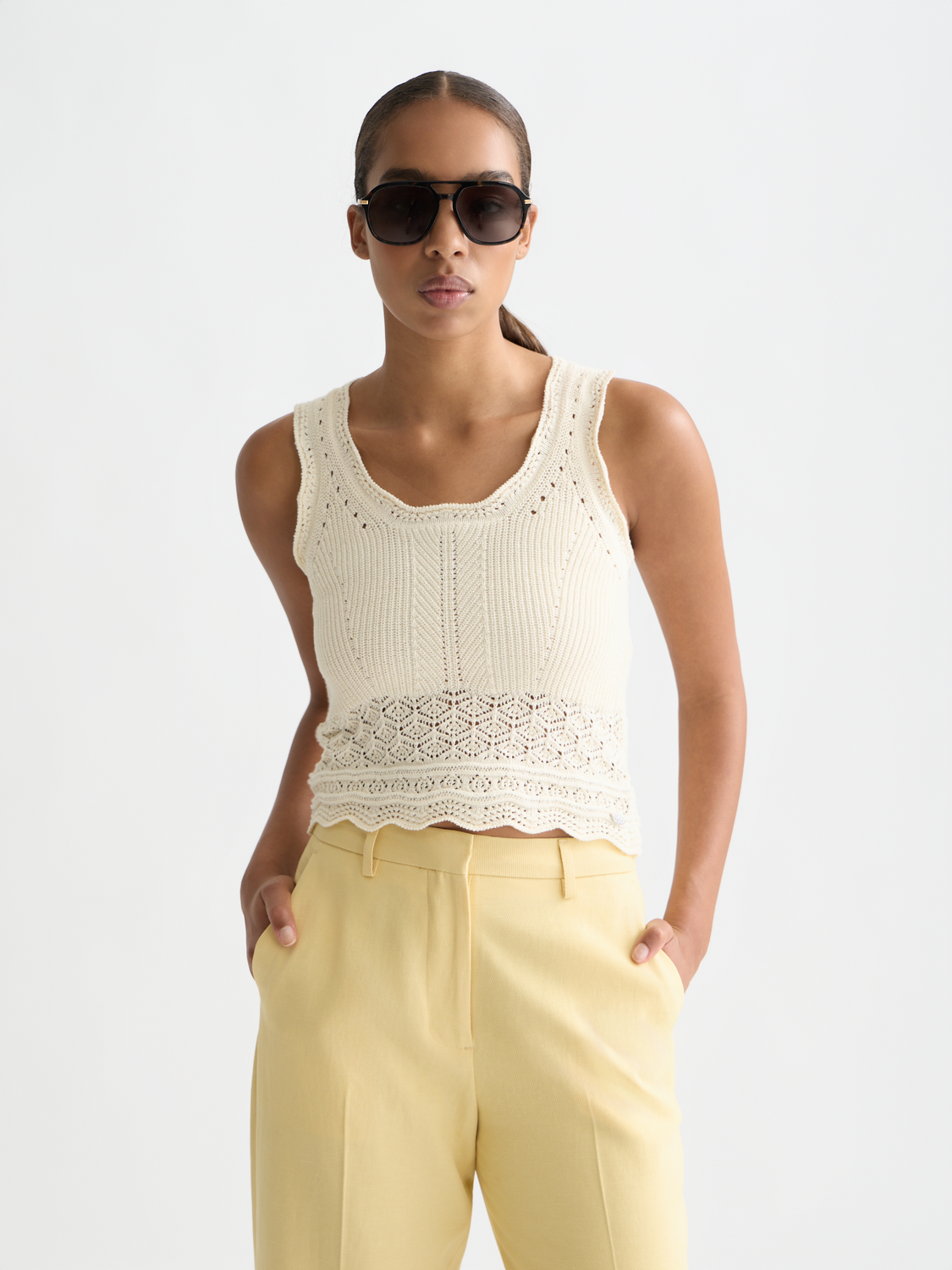 Pointelle knitted vest - Scotch & Soda AU