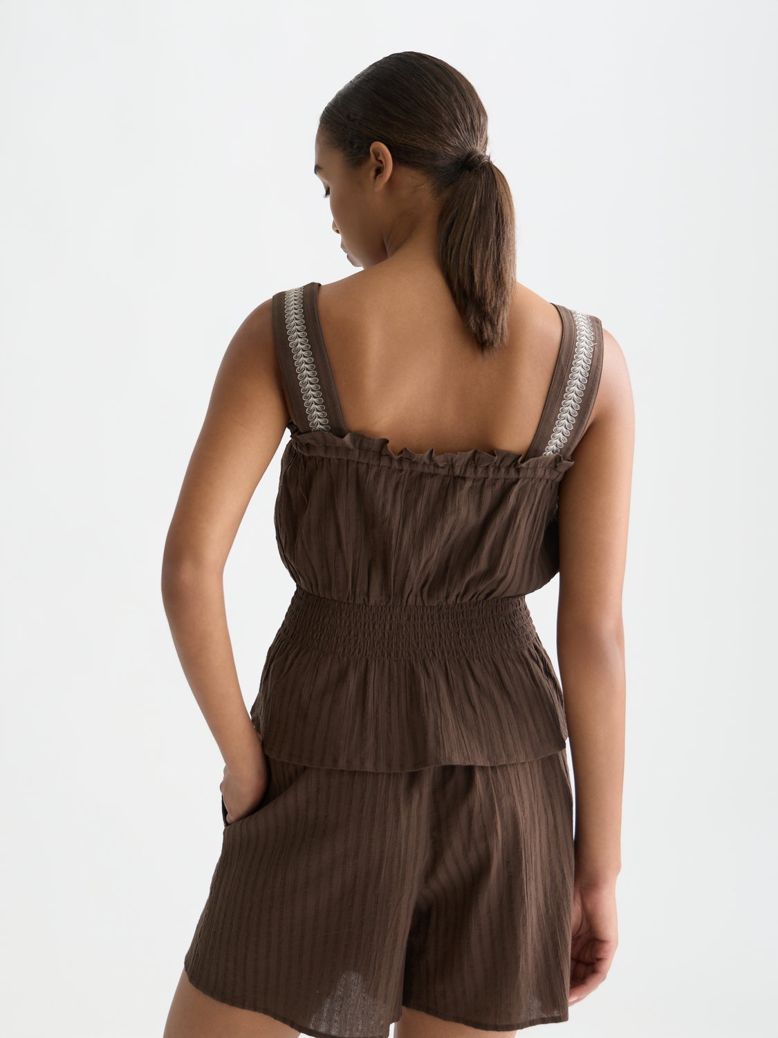 Smocked waist tank - Scotch & Soda AU