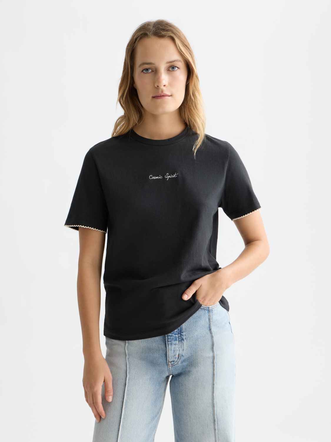 Embroidered slub t-shirt - Scotch & Soda AU