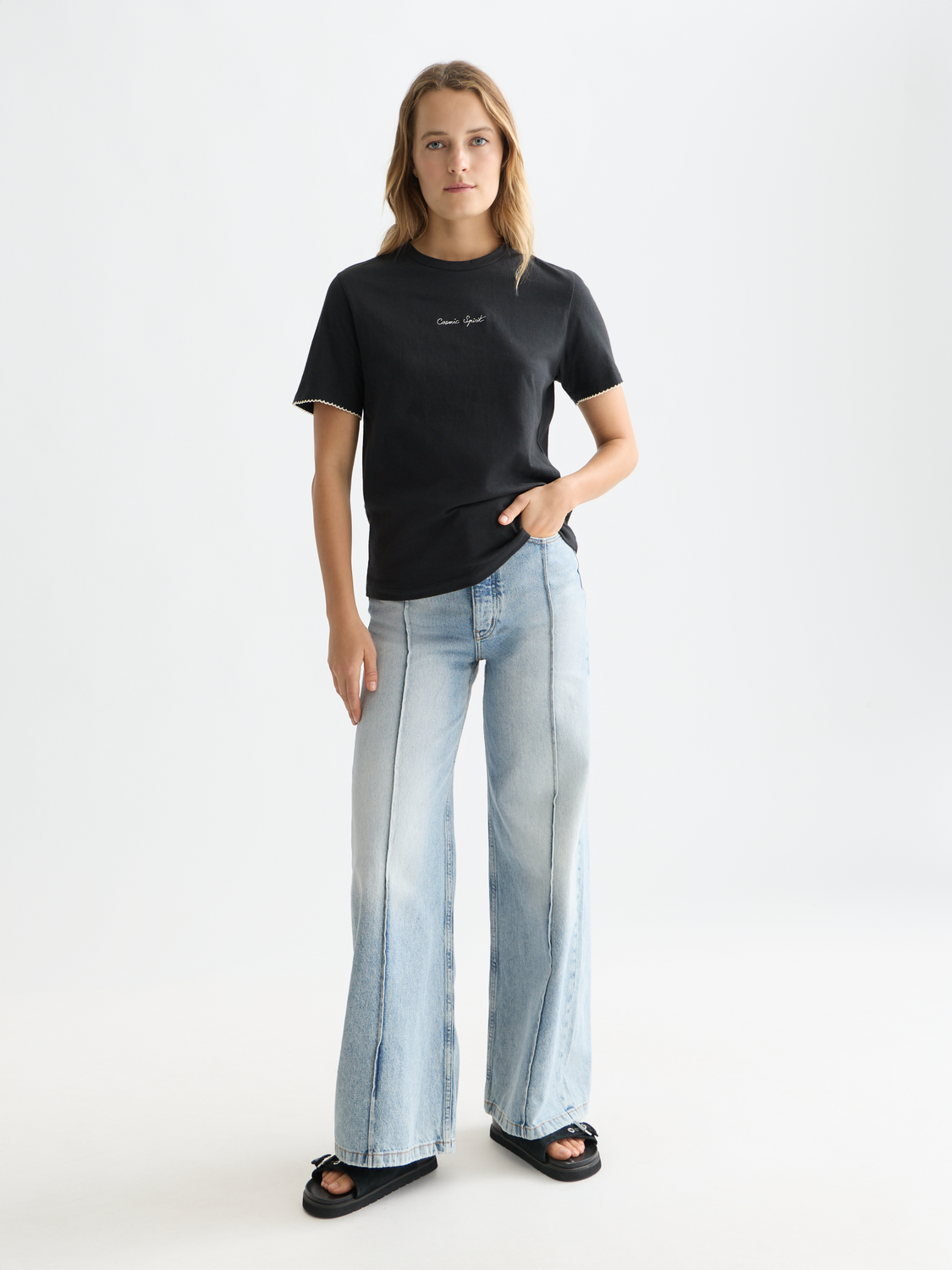 Embroidered slub t-shirt - Scotch & Soda AU