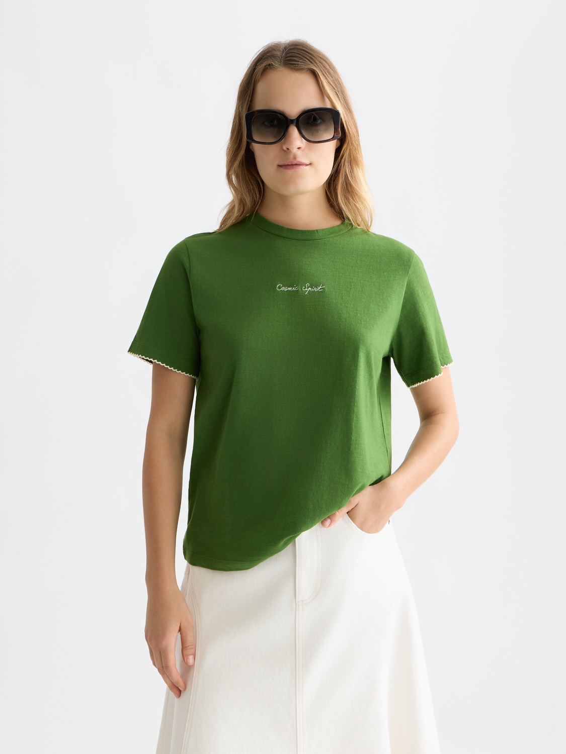 Embroidered slub t-shirt - Scotch & Soda AU