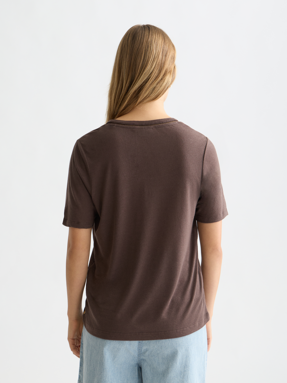 Linen v-neck t-shirt - Scotch & Soda AU