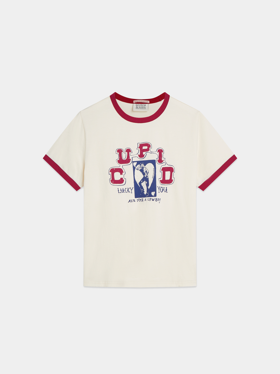 Contrast binding t-shirt - Scotch & Soda AU