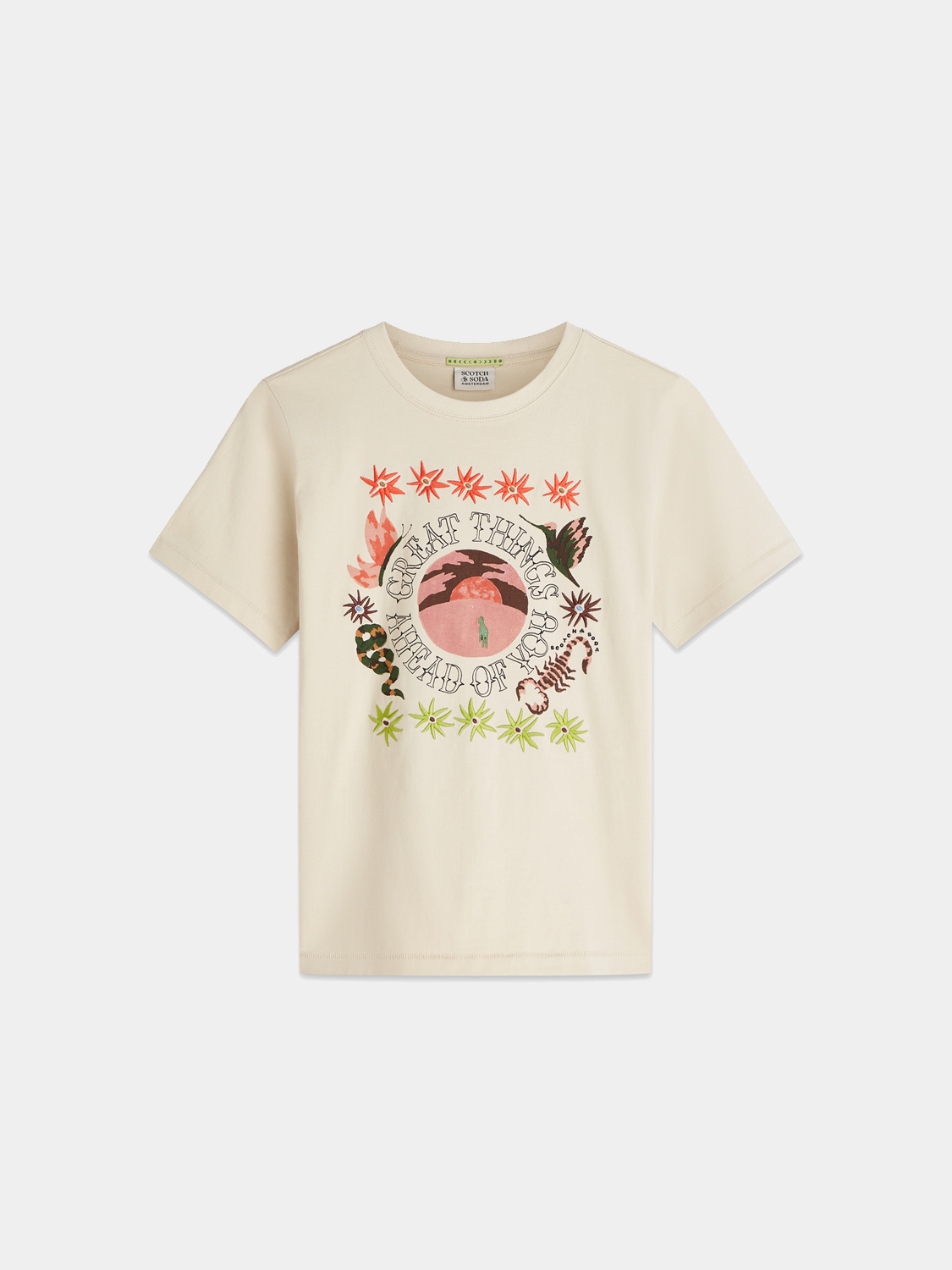 Embroidered artwork t-shirt - Scotch & Soda AU
