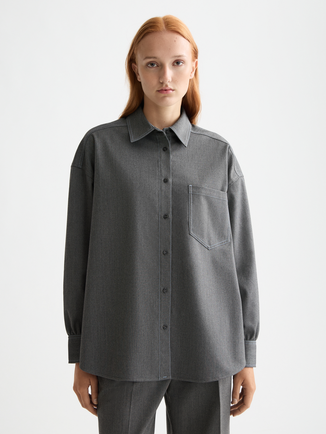 Girlfriend herringbone shirt - Scotch & Soda AU