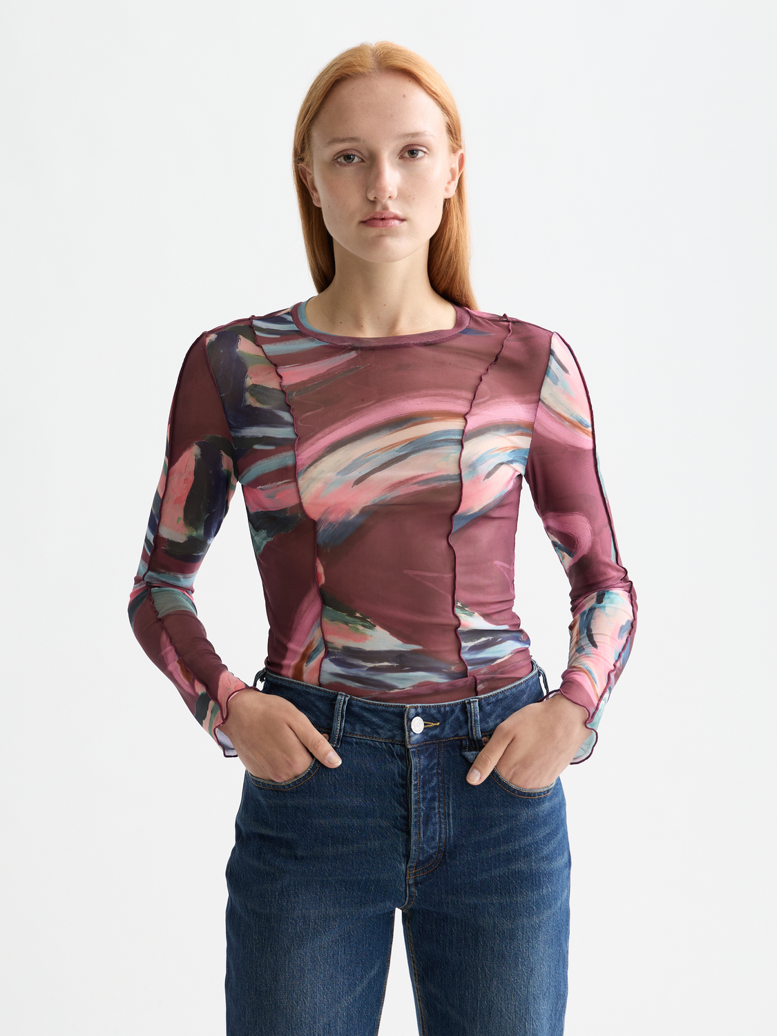 Mesh long sleeved t-shirt - Scotch & Soda AU
