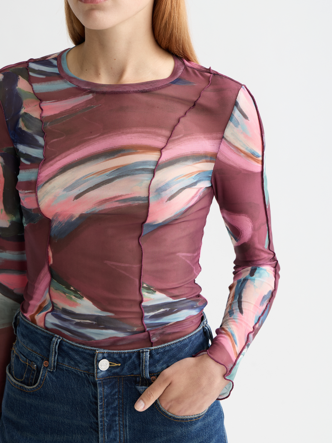 Mesh long sleeved t-shirt - Scotch & Soda AU