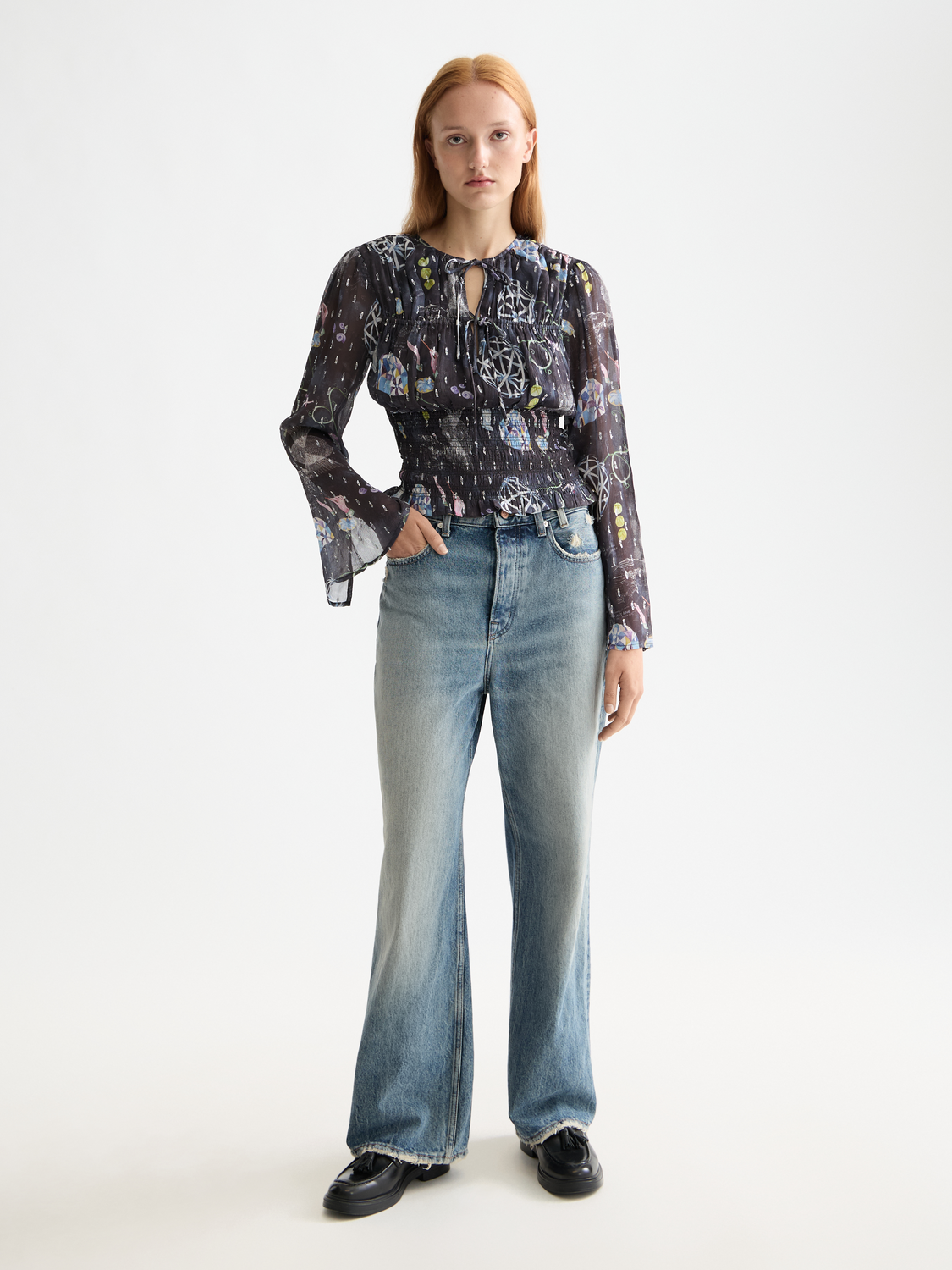 Smocked waist top - Scotch & Soda AU