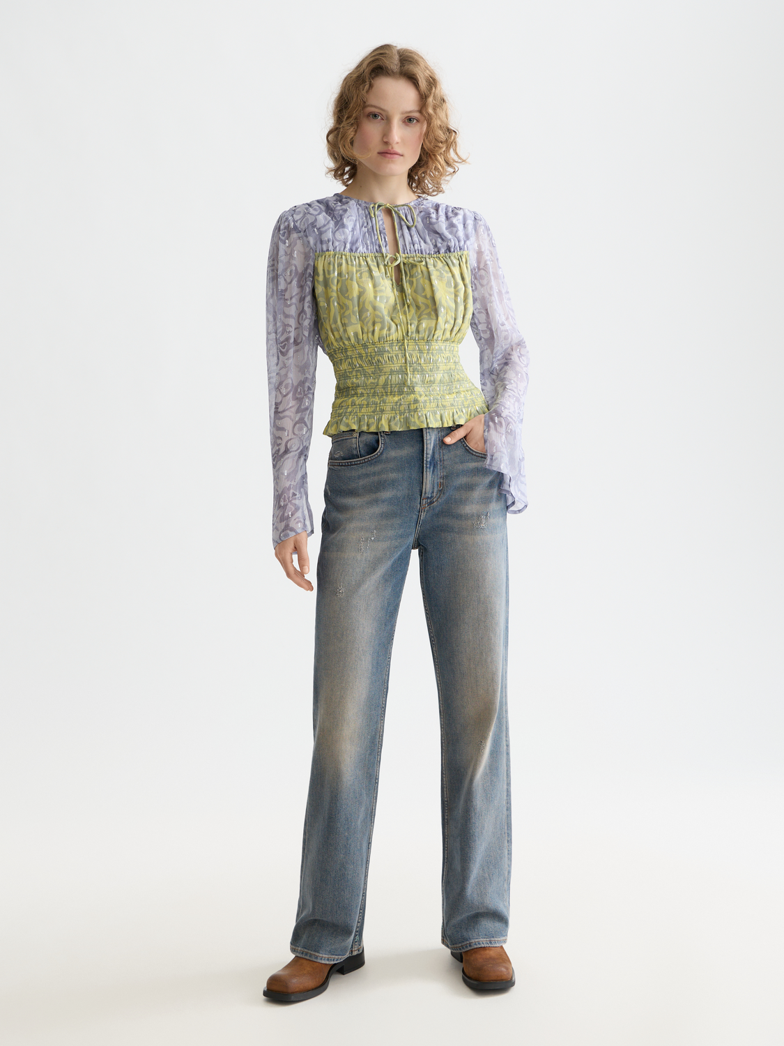 Smocked waist top - Scotch & Soda AU