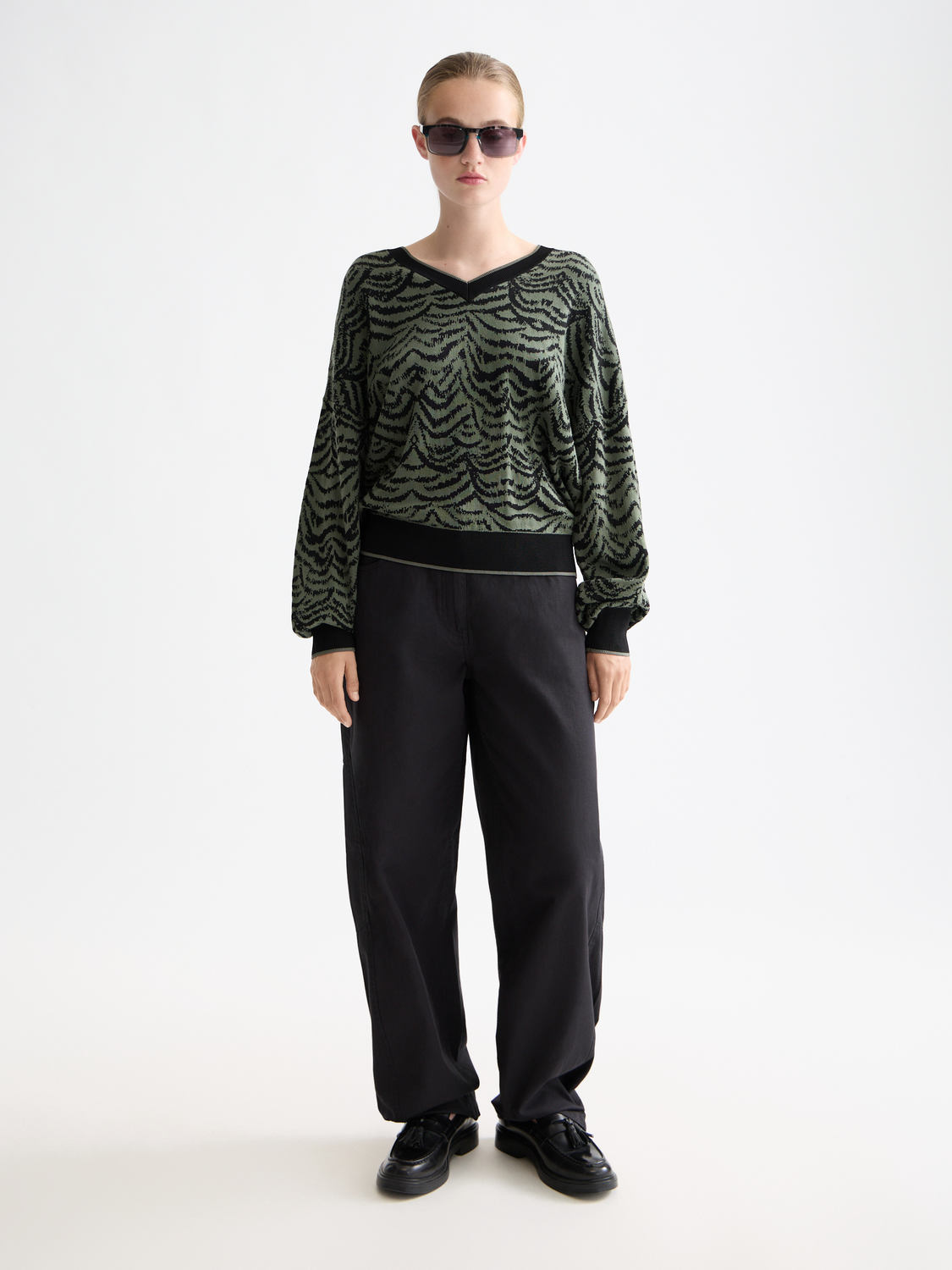 Jacquard v-neck pullover - Scotch & Soda AU