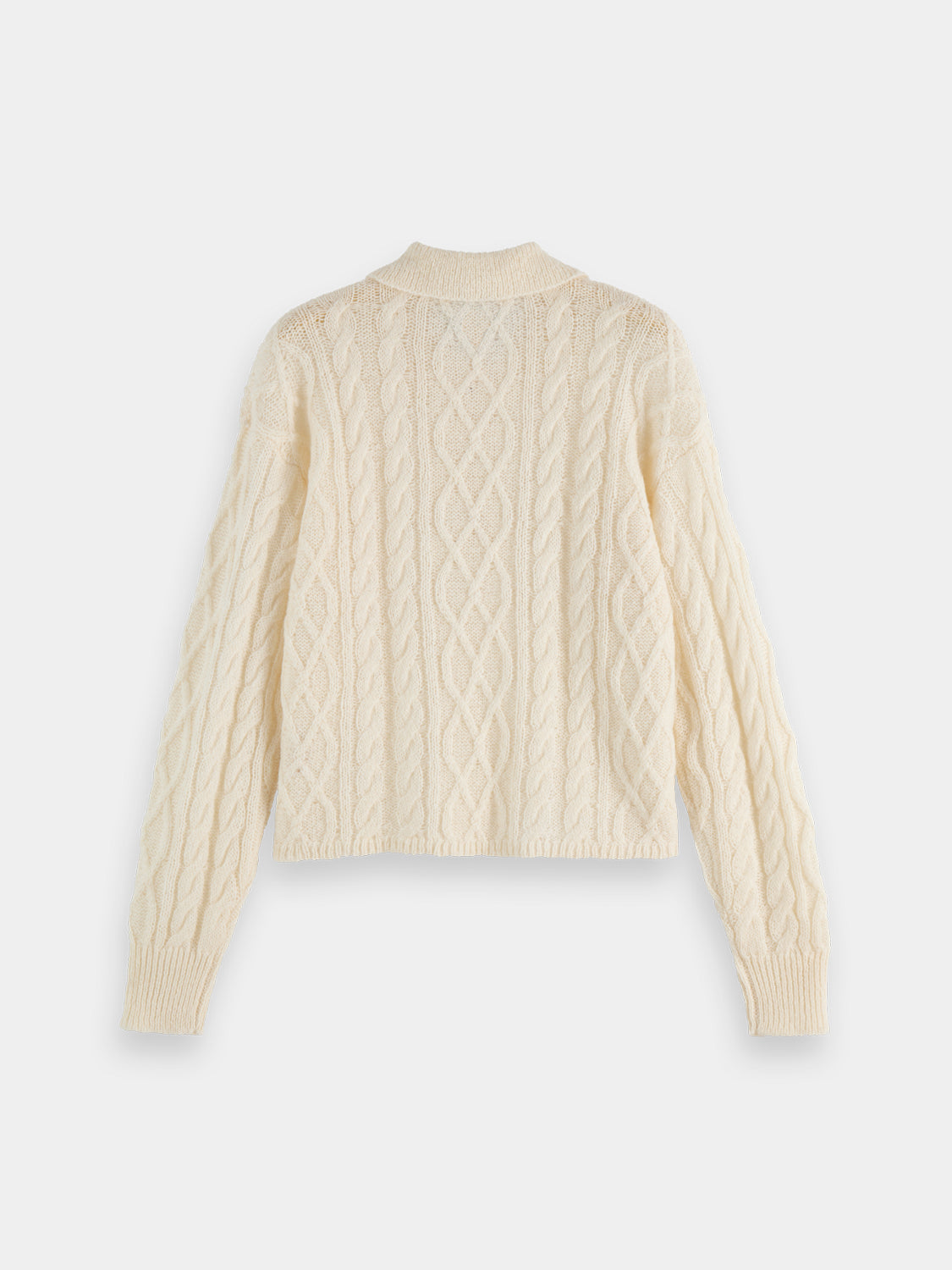 Cable stitch polo pullover - Scotch & Soda AU