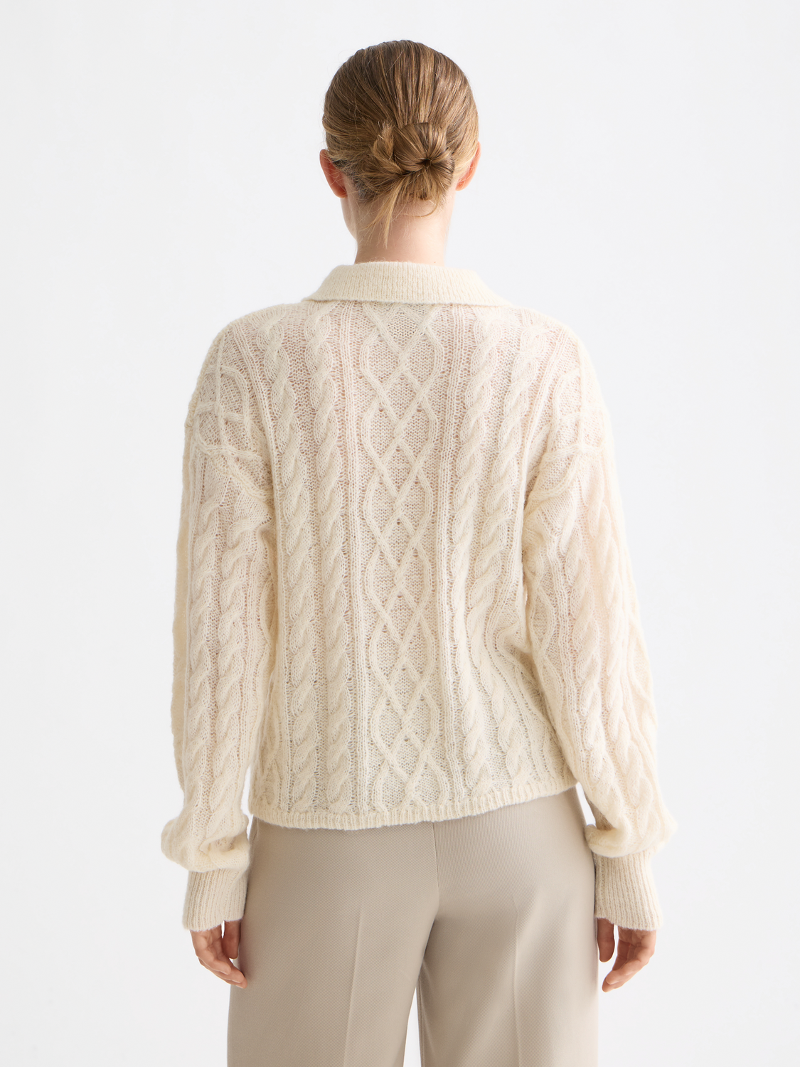 Cable stitch polo pullover - Scotch & Soda AU