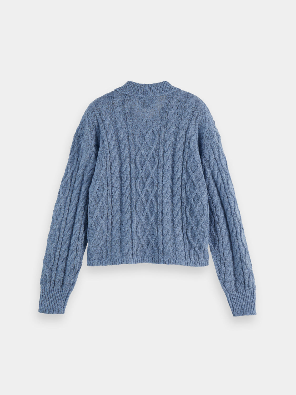 Cable stitch polo pullover - Scotch & Soda AU