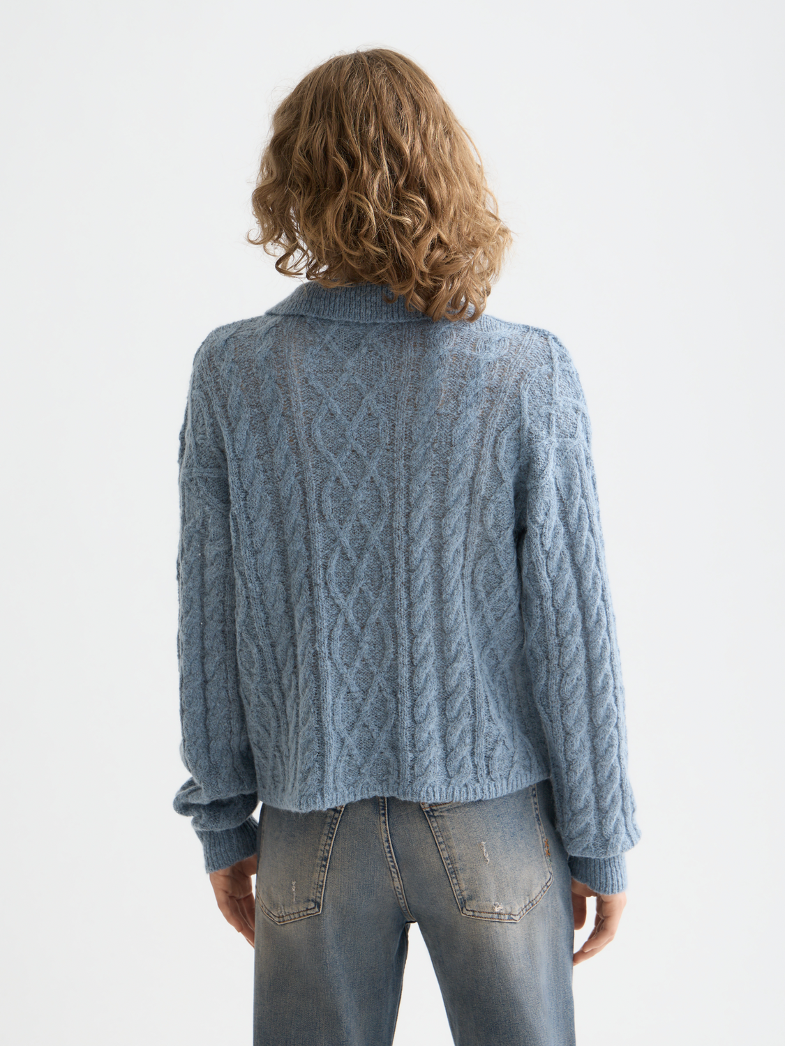 Cable stitch polo pullover - Scotch & Soda AU