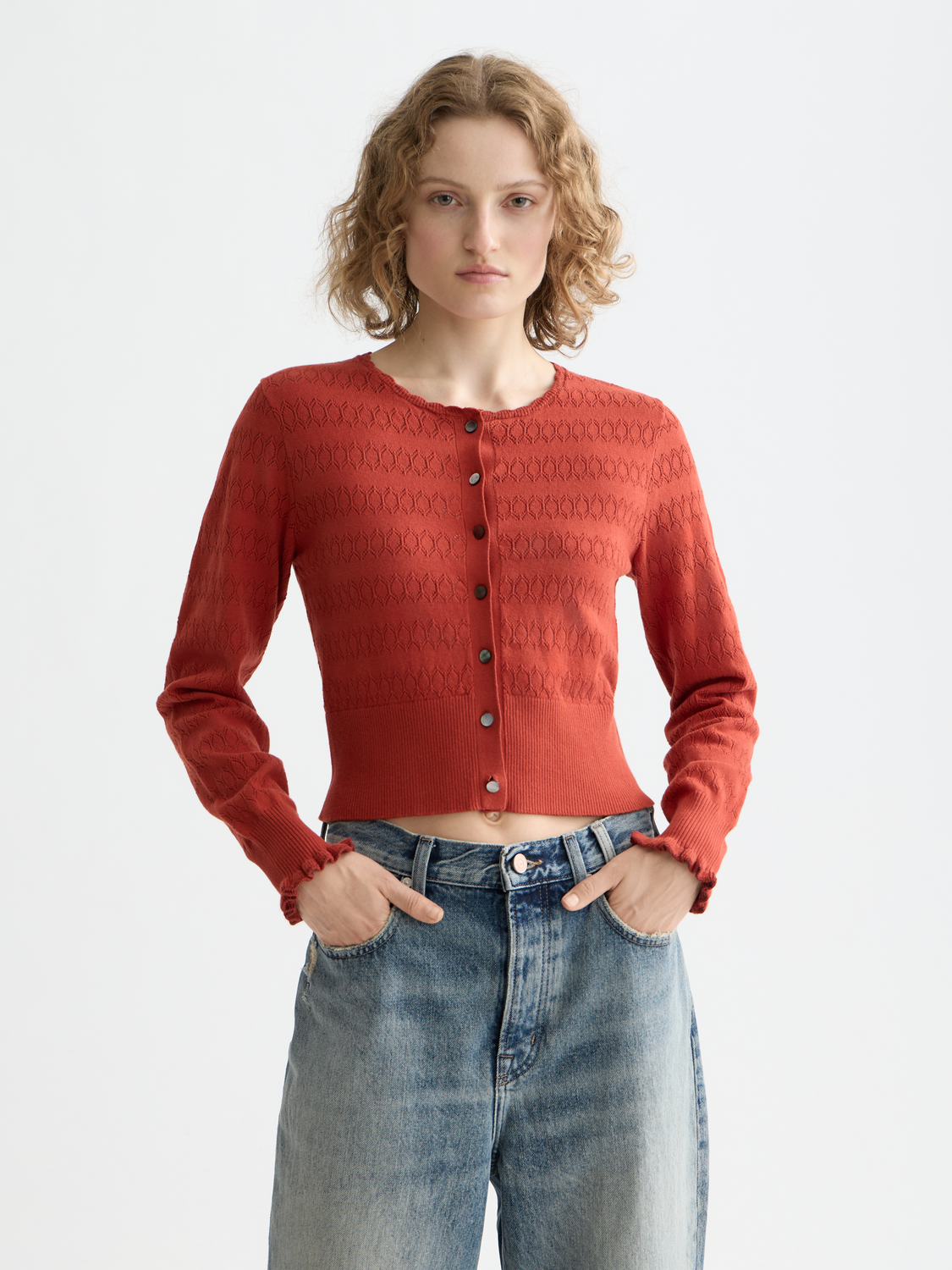 Pointelle knitted cardigan - Scotch & Soda AU