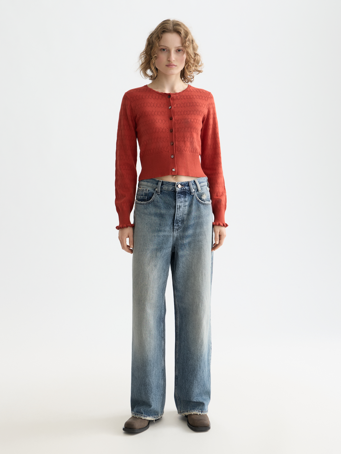 Pointelle knitted cardigan - Scotch & Soda AU