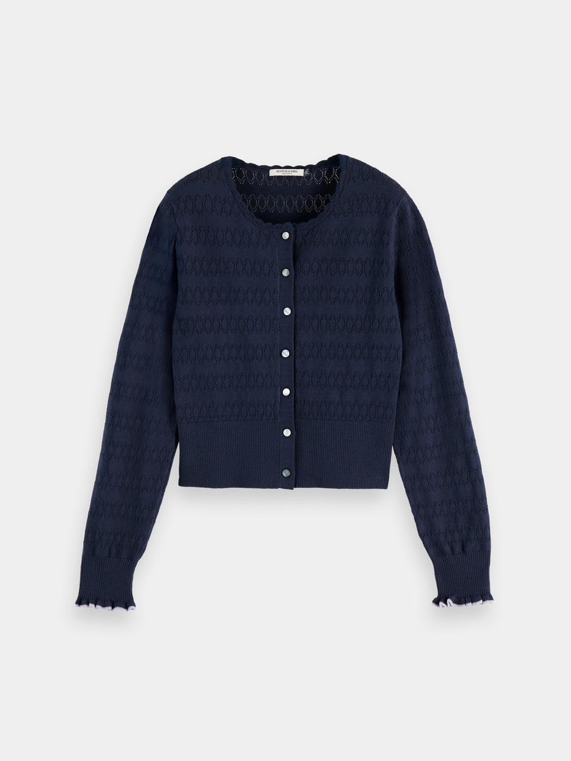 Pointelle knitted cardigan - Scotch & Soda AU