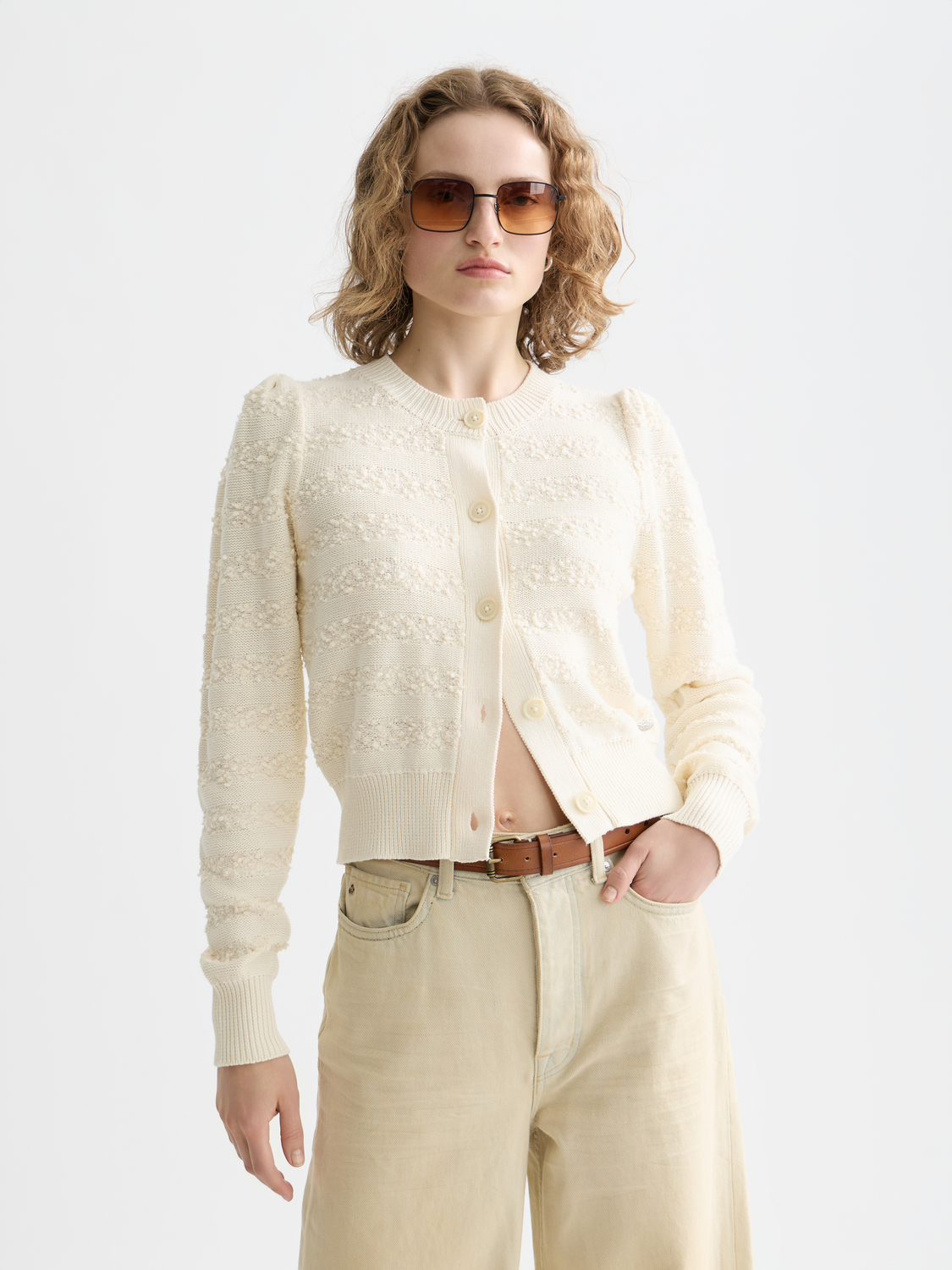 Boucle stripe cardigan - Scotch & Soda AU