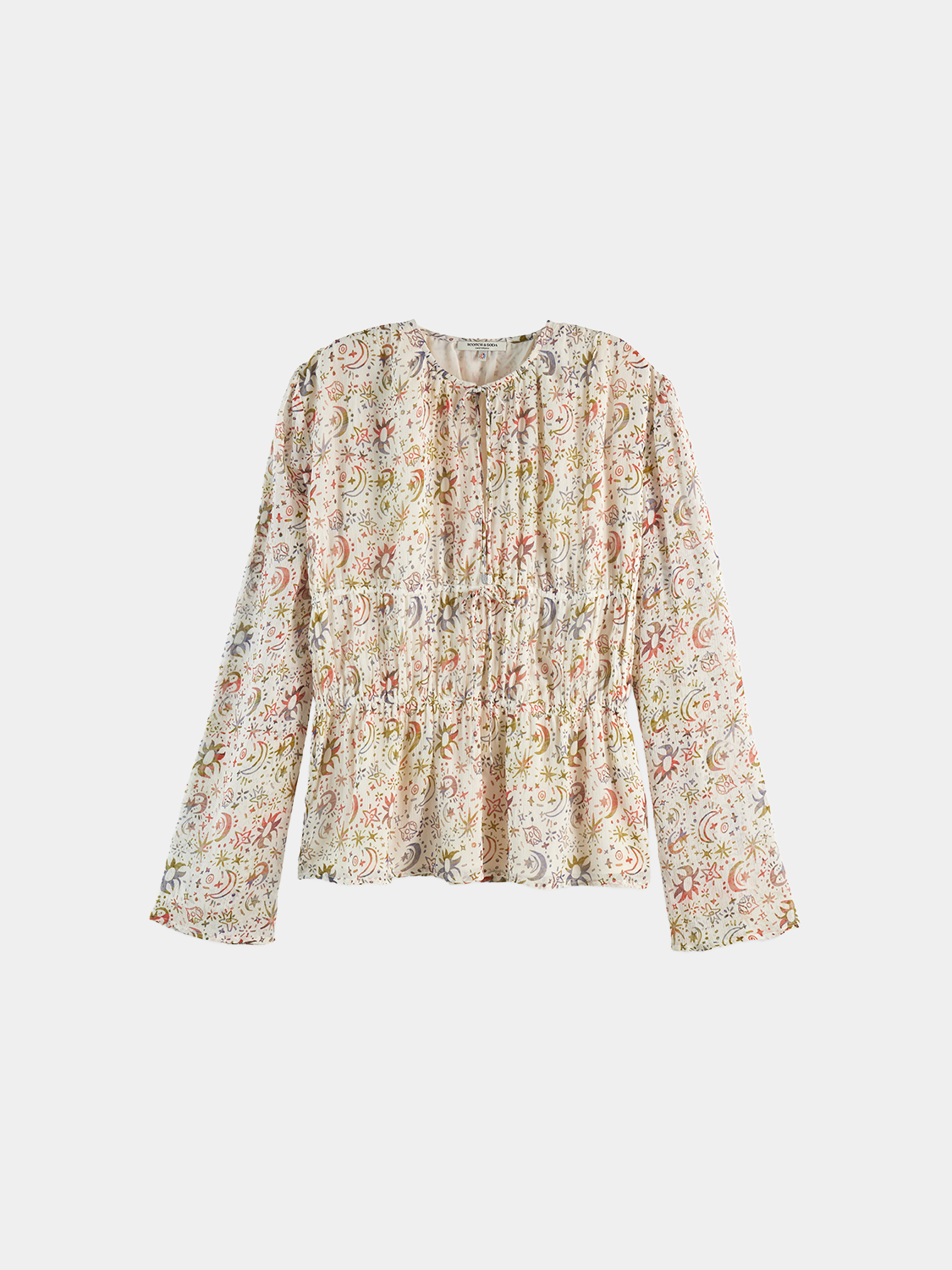 Printed top with tie front - Scotch & Soda AU