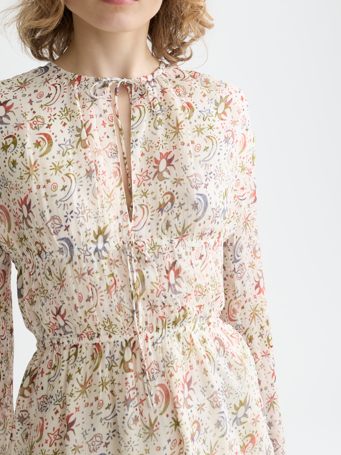 Printed top with tie front - Scotch & Soda AU