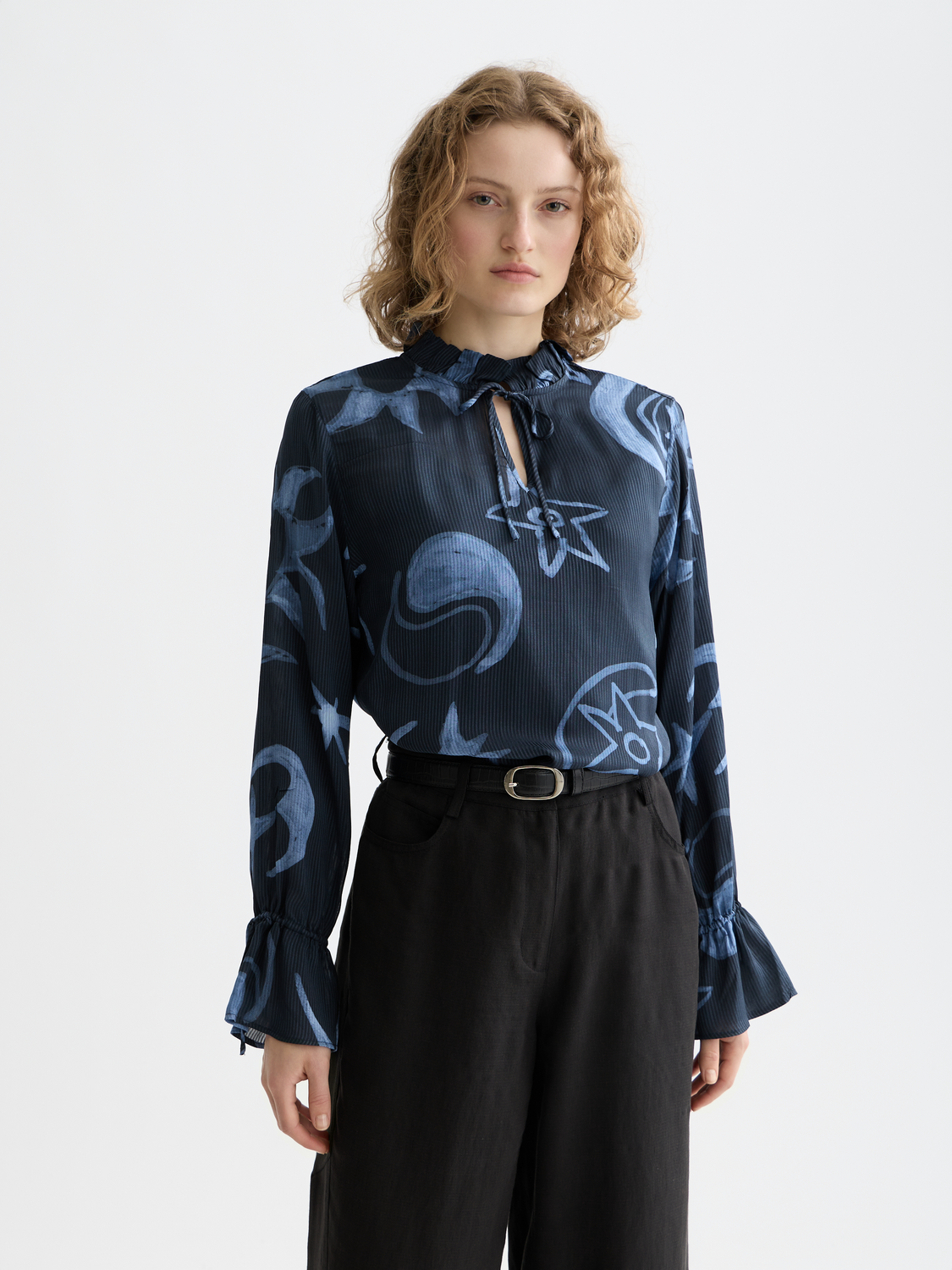 Blouse with drawstring cuffs - Scotch & Soda AU