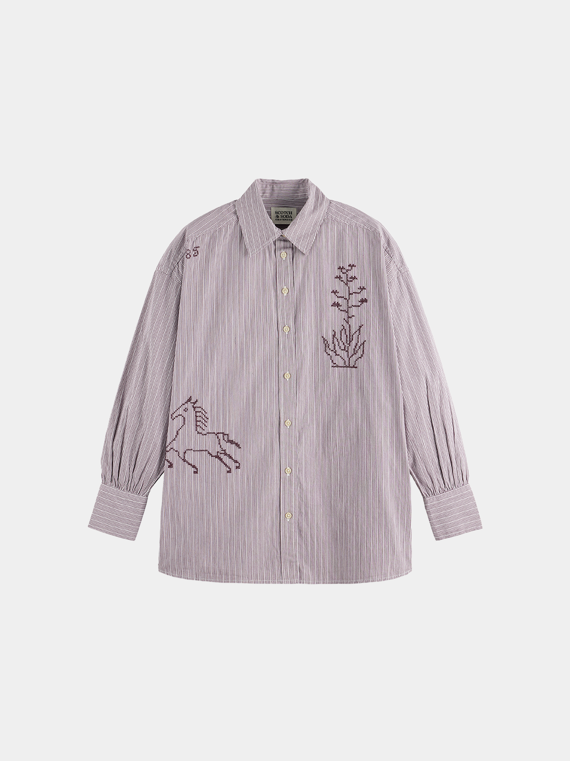 Embroidered girlfriend shirt - Scotch & Soda AU