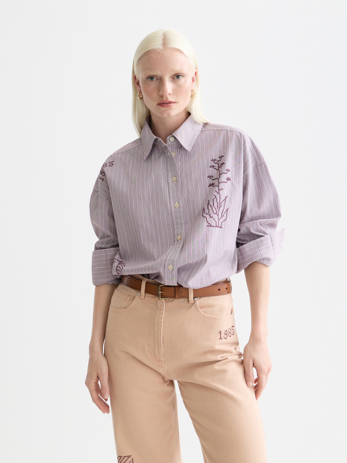 Embroidered girlfriend shirt - Scotch & Soda AU