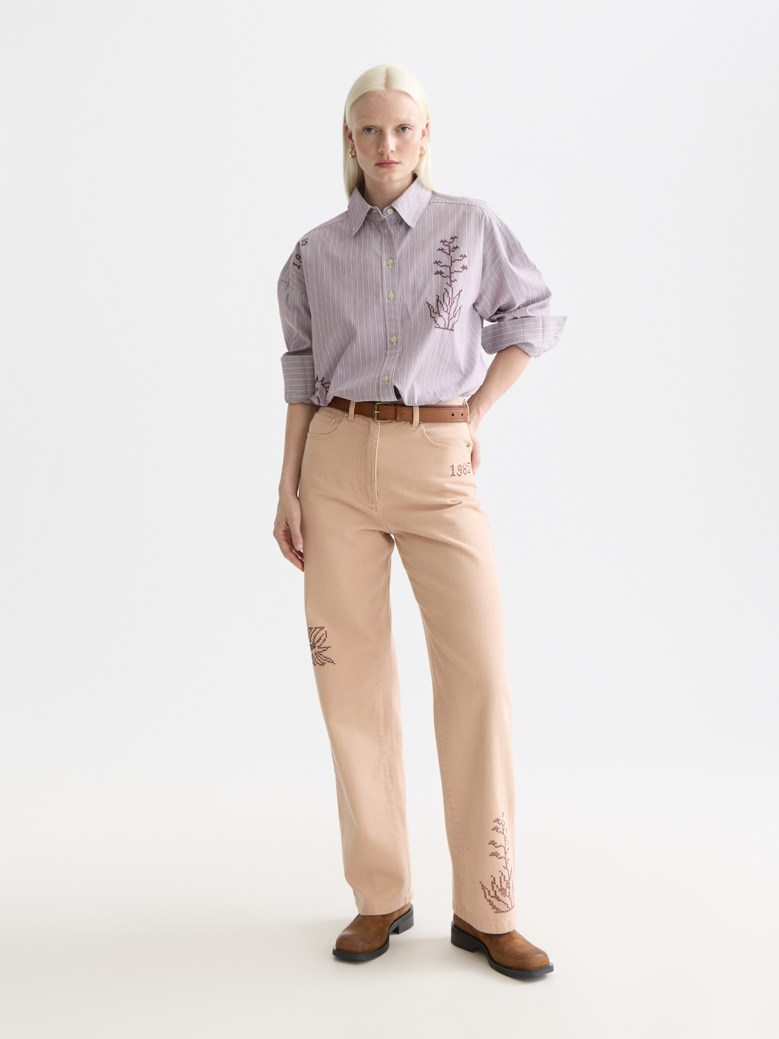 Embroidered girlfriend shirt - Scotch & Soda AU