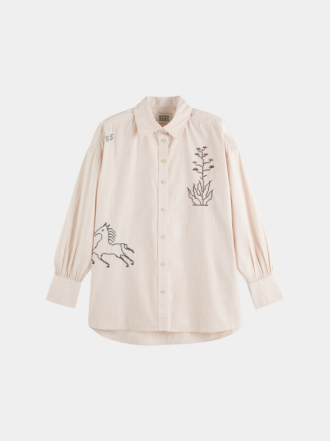 Embroidered girlfriend shirt - Scotch & Soda AU