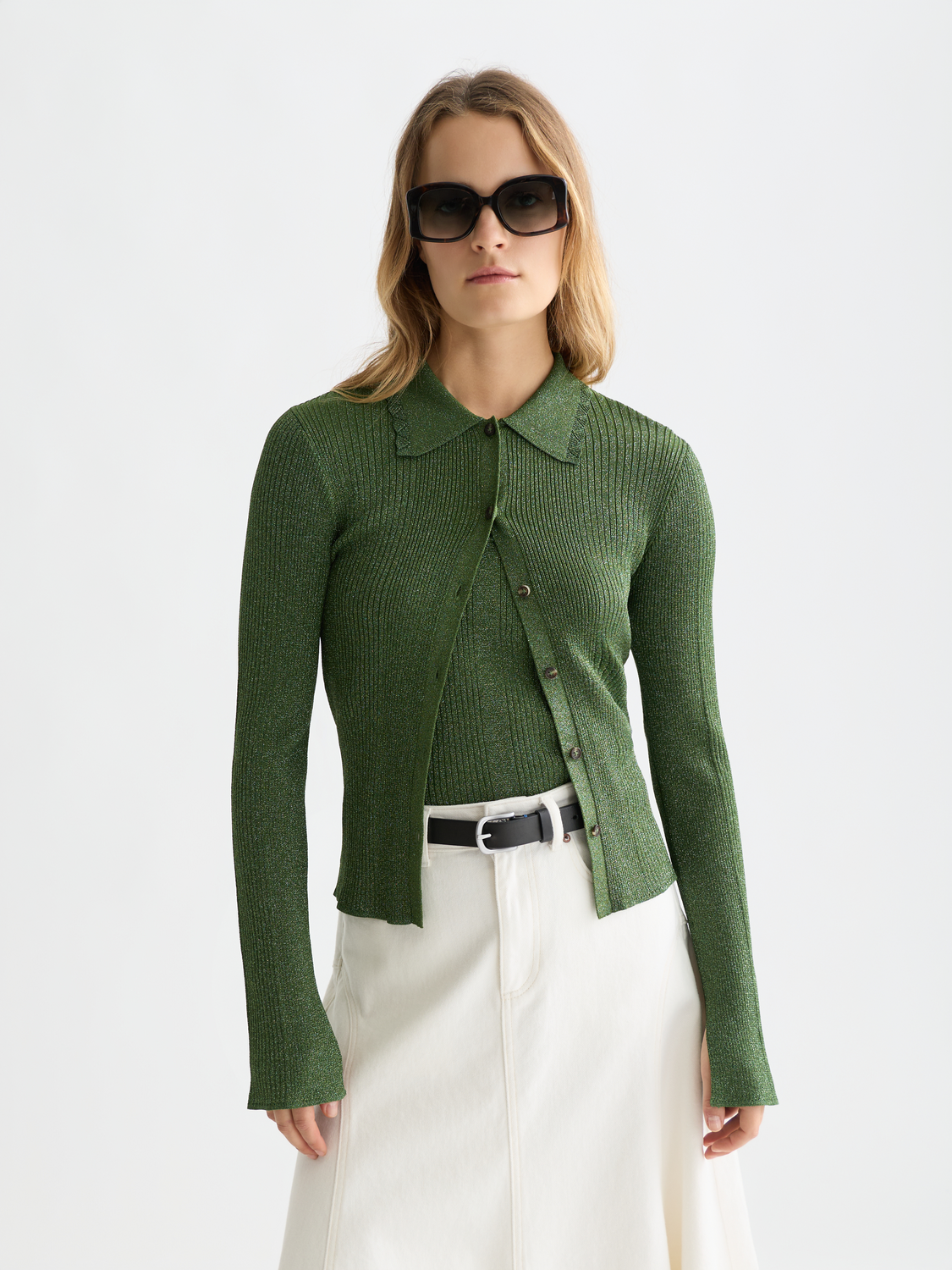 Metallic ribbed cardigan - Scotch & Soda AU