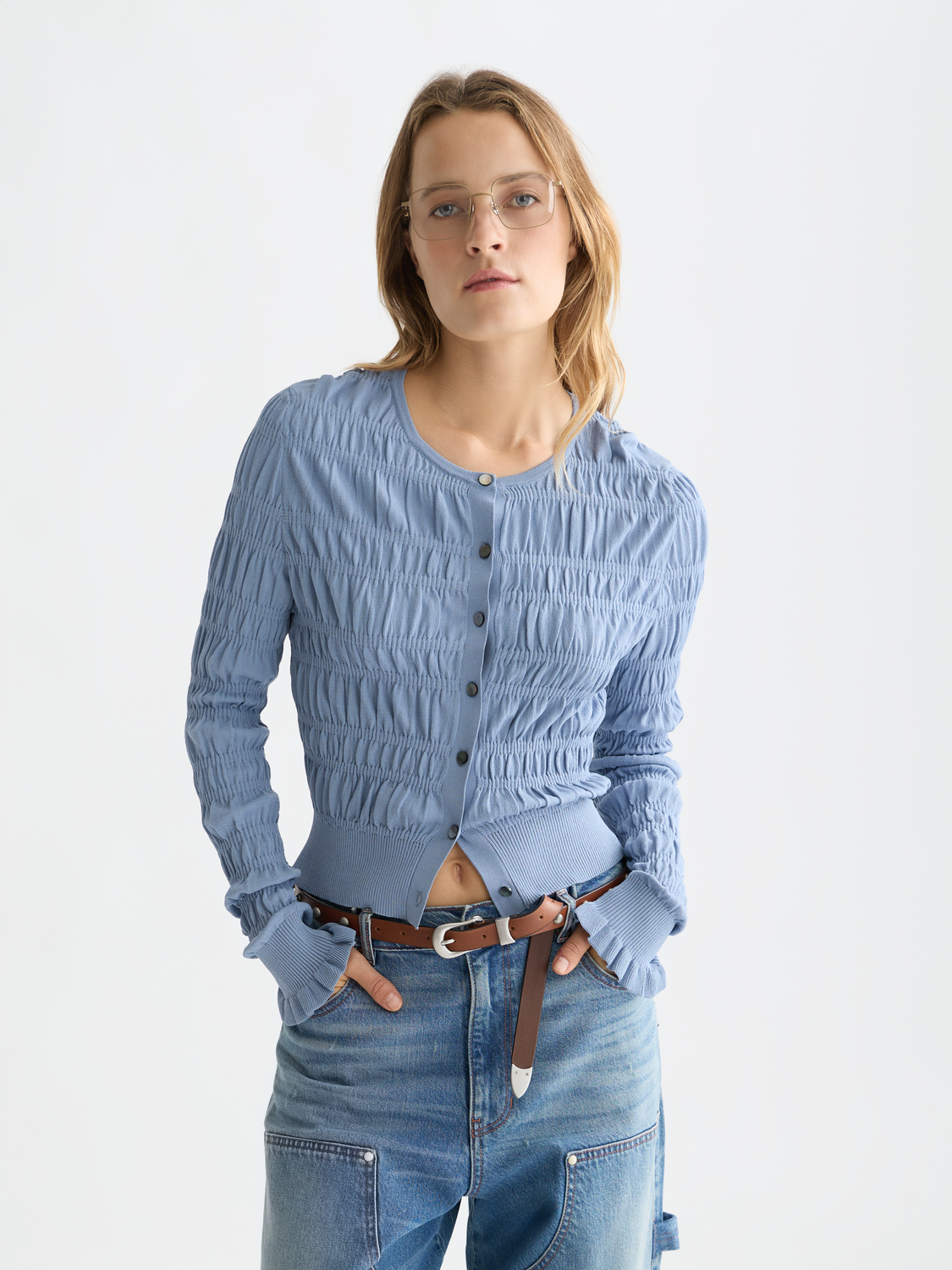 Smock stitch cardigan - Scotch & Soda AU